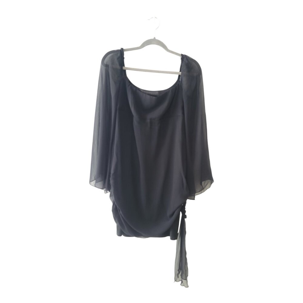 Vintage ABS by Allen Schwartz Black Sleeveless Mini-size 6-shell-lined Dress.